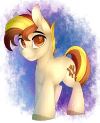 Size: 817x1000 | Tagged: safe, artist:jacobdawz, derpibooru import, oc, oc:pan sizzle, unofficial characters only, earth pony, pony, heart eyes, male, smiling, solo, stallion, wingding eyes