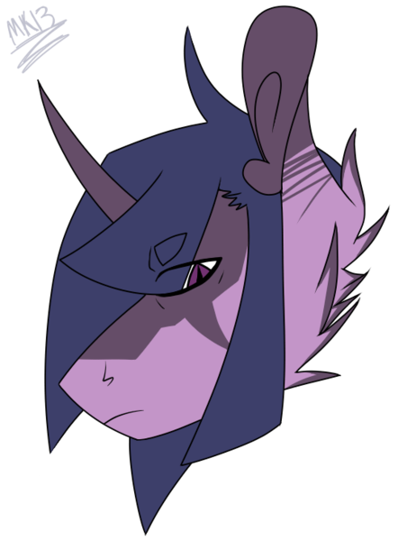 Size: 561x728 | Tagged: angry, artist:moonakart13, artist:moonaknight13, bust, derpibooru import, markings, oc, oc:twilight night, safe, sideview, simple background, transparent background, twilight sparkle