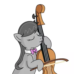 Size: 1000x1000 | Tagged: safe, artist:alexvii, artist:alixnight, derpibooru import, edit, octavia melody, earth pony, pony, cello, colored, female, musical instrument, simple background, solo, white background