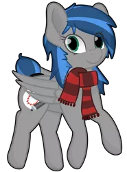 Size: 2855x3860 | Tagged: safe, artist:notmywing, derpibooru import, oc, oc:bibbo, unofficial characters only, pegasus, pony, clothes, scarf, simple background, solo, tiny tail, transparent background