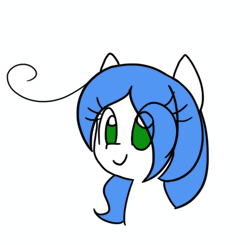 Size: 409x401 | Tagged: safe, artist:wafflecakes, derpibooru import, oc, oc:mal, unofficial characters only, pony, animated, bust, female, floppy ears, frame by frame, gif, mare, simple background, sneezing, solo, white background
