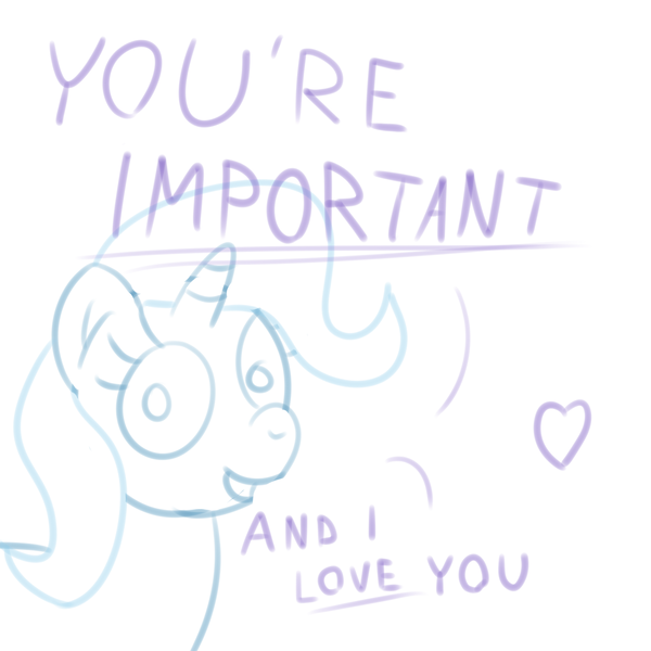 Size: 1280x1280 | Tagged: safe, artist:solarfm, derpibooru import, trixie, pony, unicorn, bust, dialogue, female, floating heart, heart, i love you, looking at you, mare, motivational, portrait, simple background, smiling, solo, white background