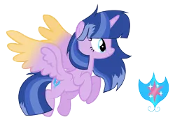 Size: 1496x1048 | Tagged: safe, artist:thesmall-artist, derpibooru import, oc, oc:magic shield, unofficial characters only, alicorn, pony, female, mare, offspring, parent:flash sentry, parent:twilight sparkle, parents:flashlight, solo