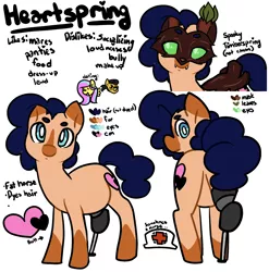 Size: 2023x2049 | Tagged: safe, artist:/d/non, derpibooru import, oc, oc:heartspring, oc:iggy the kidd, oc:star shower, unofficial characters only, earth pony, original species, pony, timber pony, timber wolf, amputee, cutie mark, prosthetic leg, prosthetic limb, prosthetics, reference sheet, simple background, species swap, updated, white background