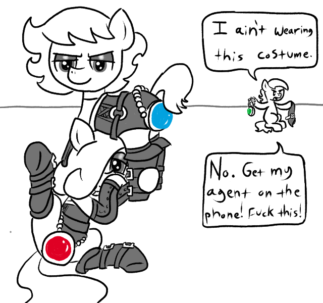 Size: 640x600 | Tagged: questionable, artist:ficficponyfic, derpibooru import, oc, oc:emerald jewel, oc:larimar, oc:ruby rouge, unofficial characters only, earth pony, pony, colt quest, amulet, angry, belt, censored, colt, eyeshadow, female, femboy, filly, foal, gem, hair over one eye, implied foalcon, jewelry, leather, makeup, male, monochrome, possible relation, smiling, smirk, spread legs, spreading, sultry, sultry pose, swearing, talking, trap, vulgar, word bubble