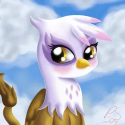 Size: 1300x1300 | Tagged: safe, artist:jonnysalami, derpibooru import, gilda, gryphon, bust, portrait, solo