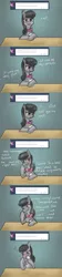 Size: 1024x4608 | Tagged: safe, artist:rflzqt, derpibooru import, octavia melody, earth pony, pony, ask, blushing, bowtie, cup, dialogue, drinking, female, heart, implied lesbian, implied scratchtavia, implied shipping, looking at you, mare, shipping, smiling, solo, table, tumblr, vinyl and octavia in romance