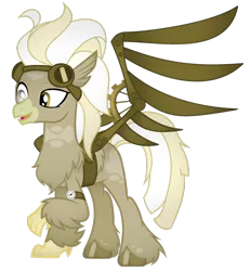 Size: 1024x1108 | Tagged: artificial wings, artist:thecreativeenigma, augmented, classical hippogriff, derpibooru import, hippogriff, mechanical wing, oc, safe, simple background, solo, steampunk, transparent background, unofficial characters only, wings