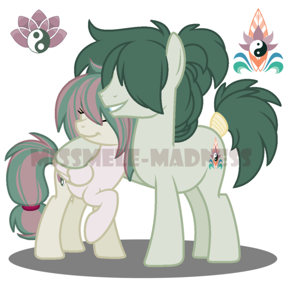 Size: 1165x1257 | Tagged: safe, artist:missmele-madness, derpibooru import, oc, oc:cosmic clover, oc:lucky star, unofficial characters only, earth pony, pegasus, pony, female, male, mare, simple background, solo, stallion, transparent background, watermark