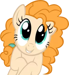 Size: 4225x4595 | Tagged: safe, artist:ironm17, derpibooru import, pear butter, earth pony, pony, absurd resolution, cute, female, grin, happy, looking at you, mare, pearabetes, simple background, smiling, solo, transparent background, vector