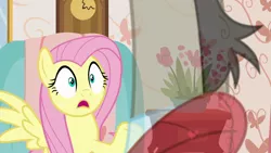 Size: 1280x720 | Tagged: safe, derpibooru import, screencap, discord, fluttershy, pony, discordant harmony, fading, transparent