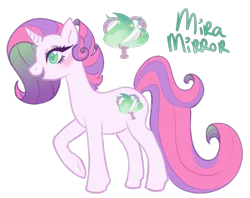 Size: 985x782 | Tagged: safe, artist:wolfyfree, derpibooru import, oc, oc:mira mirror, unofficial characters only, dracony, hybrid, pony, female, interspecies offspring, offspring, parent:spike, parent:sweetie belle, parents:spikebelle, raised hoof, simple background, solo, transparent background