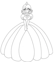 Size: 2800x3200 | Tagged: artist:darkduskshine, artist:escafa, artist:spawnfan, clothes, cute, derpibooru import, digitized, dress, female, gown, human, humanized, lineart, princess luna, s1 luna, safe, solo