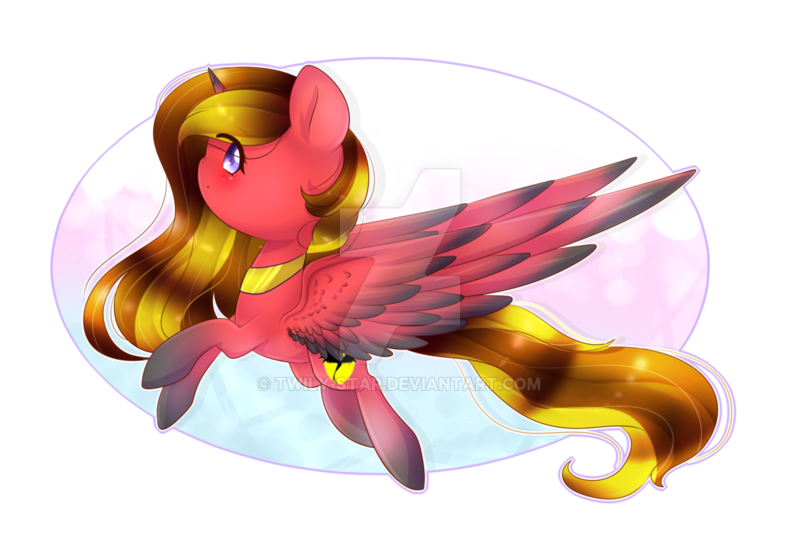 Size: 1024x683 | Tagged: safe, artist:twily-star, derpibooru import, oc, oc:oneiria fylakas, unofficial characters only, alicorn, pony, chibi, colored wings, colored wingtips, female, mare, simple background, solo, transparent background, watermark