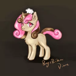 Size: 800x800 | Tagged: safe, artist:rikadiane, derpibooru import, oc, oc:candy cupcake, unofficial characters only, pony, unicorn, female, mare, solo