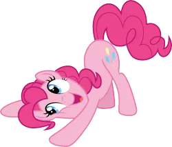 Size: 3522x3000 | Tagged: safe, artist:cloudyglow, derpibooru import, pinkie pie, earth pony, pony, castle sweet castle, .ai available, face down ass up, female, mare, open mouth, simple background, solo, transparent background, vector