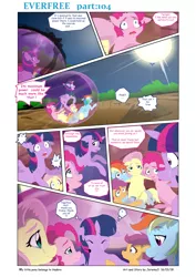 Size: 6197x8760 | Tagged: safe, artist:jeremy3, derpibooru import, derpy hooves, fluttershy, pinkie pie, rainbow dash, scootaloo, twilight sparkle, twilight sparkle (alicorn), alicorn, night phoenix, phoenix, pony, comic:everfree, absurd resolution, comic, crying, imminent death