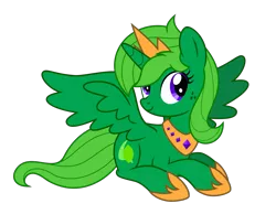 Size: 1547x1200 | Tagged: alicorn, alicornified, artist:limedreaming, crown, derpibooru import, jewelry, joke, oc, oc:lime dream, race swap, regalia, safe, simple background, solo, transparent background, unofficial characters only