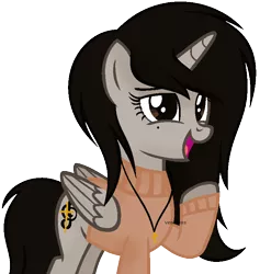 Size: 717x757 | Tagged: safe, artist:venomns, derpibooru import, oc, oc:emilyem, unofficial characters only, alicorn, pony, base used, clothes, female, mare, simple background, solo, sweater, transparent background