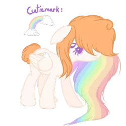 Size: 800x800 | Tagged: safe, artist:sugarplanets, derpibooru import, oc, unofficial characters only, pegasus, pony, cutie mark background, female, mare, rainbow hair, reference sheet, simple background, solo, transparent background