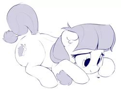 Size: 971x738 | Tagged: safe, artist:dimfann, derpibooru import, lily longsocks, ant, earth pony, pony, adorasocks, cute, female, mare, monochrome, sketch, solo