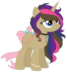 Size: 354x382 | Tagged: safe, artist:angelamusic13, derpibooru import, oc, unofficial characters only, pony, unicorn, bow, female, mare, offspring, parent:doctor whooves, parent:twilight sparkle, parents:doctwi, simple background, solo, tail bow, transparent background