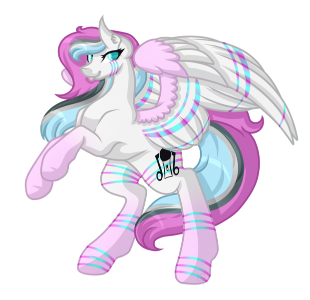 Size: 4177x4033 | Tagged: safe, artist:amazing-artsong, derpibooru import, oc, oc:shimmer strike, unofficial characters only, pegasus, pony, absurd resolution, rainbow power, rearing, simple background, solo, transparent background