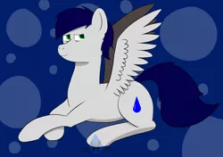 Size: 3171x2232 | Tagged: safe, artist:waterboy597, derpibooru import, oc, oc:waterpony, unofficial characters only, pegasus, pony, resting, simple background, tired