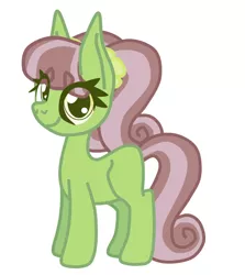 Size: 714x800 | Tagged: safe, artist:casanova-mew, derpibooru import, oc, oc:mountain salt, unofficial characters only, earth pony, pony, female, filly, magical lesbian spawn, offspring, parent:limestone pie, parent:tree hugger, parents:limehugger, simple background, solo, white background