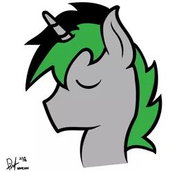 Size: 4000x4000 | Tagged: safe, artist:novicion, derpibooru import, oc, oc:spectrum line, unofficial characters only, pony, unicorn, bust, eyes closed, male, no mouth, portrait, simple background, solo, stallion