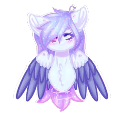 Size: 1372x1309 | Tagged: safe, artist:honeybbear, derpibooru import, oc, oc:amber moon, unofficial characters only, pegasus, pony, bust, female, heterochromia, mare, portrait, simple background, solo, transparent background