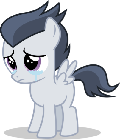 Size: 403x469 | Tagged: safe, artist:frownfactory, artist:jawsandgumballfan24, derpibooru import, edit, rumble, pony, colt, crying, male, offscreen character, sad, simple background, teary eyes, transparent background, vector, woobie