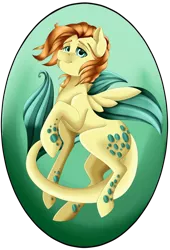 Size: 2494x3661 | Tagged: safe, artist:crecious, derpibooru import, oc, oc:coral charm, unofficial characters only, hybrid, original species, pony, high res, male, seapegasus, seaquestrian, solo, stallion