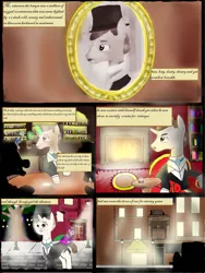 Size: 4363x5817 | Tagged: safe, artist:mr100dragon100, derpibooru import, ponified, pony, comic:the strange case of dr jekyll and mr hyde, absurd resolution, bar, bust, clothes, comic, dr.jekyll and mr.hyde, jonn utterson, library, london, portrait, preview