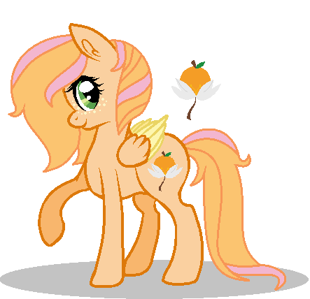 Size: 443x428 | Tagged: safe, artist:theponythatdraws, derpibooru import, oc, oc:orange orchid, unofficial characters only, pegasus, pony, colored wings, colored wingtips, female, freckles, mare, offspring, parent:big macintosh, parent:fluttershy, parents:fluttermac, raised hoof, simple background, solo, transparent background