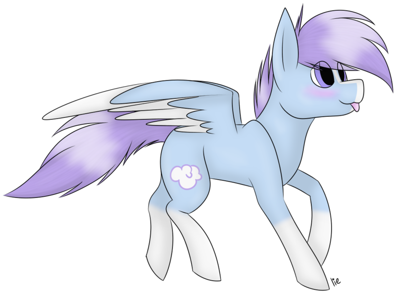 Size: 1038x771 | Tagged: safe, artist:yourbestnightmaree, derpibooru import, oc, oc:lavender skies, unofficial characters only, pegasus, pony, blushing, female, mare, simple background, solo, tongue out, transparent background