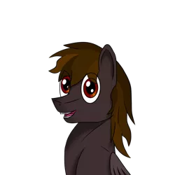 Size: 1000x1000 | Tagged: safe, artist:caucow, derpibooru import, oc, oc:shadowtrot flamewraith, unofficial characters only, pegasus, pony, bust, male, portrait, simple background, smiling, solo, stallion, transparent background