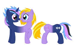 Size: 3185x2000 | Tagged: artist:mlpconjoinment, buttpony, conjoined, derpibooru import, fusion, oc, oc:kuiper code, oc:star flares, pushmi-pullyu, safe, simple background, transparent background, unofficial characters only, we have become one