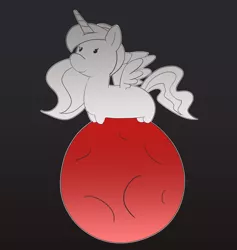 Size: 1280x1353 | Tagged: safe, artist:pabbley, derpibooru import, princess luna, pony, 30 minute art challenge, blood moon, eclipse, lunar eclipse, monochrome, moon, neo noir, partial color, solo, tangible heavenly object