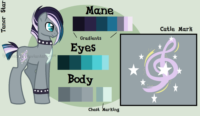 Size: 1438x834 | Tagged: safe, artist:ipandacakes, derpibooru import, oc, oc:tenor star, unofficial characters only, earth pony, pony, male, offspring, one eye closed, parent:coloratura, parent:limelight, showcase, solo, stallion, wink