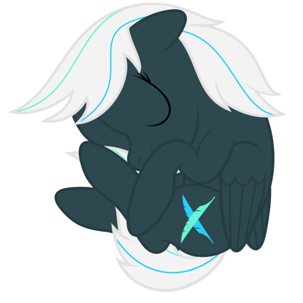 Size: 4000x4000 | Tagged: safe, artist:waveywaves, derpibooru import, oc, oc:crosswind, unofficial characters only, pegasus, pony, curled up, simple background, sleeping, solo, transparent background, vector