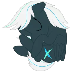 Size: 4000x4000 | Tagged: safe, artist:waveywaves, derpibooru import, oc, oc:crosswind, unofficial characters only, pegasus, pony, curled up, simple background, sleeping, solo, transparent background, vector