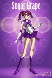 Size: 400x600 | Tagged: safe, artist:azaleasdolls, artist:dreamnoteprincess, derpibooru import, sugar grape, human, equestria girls, dolldivine, humanized, sailor moon, sailor senshi, sailor senshi maker, solo