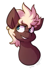 Size: 779x1065 | Tagged: safe, artist:crownedspade, derpibooru import, oc, oc:chocolate pudding, unofficial characters only, pony, bust, male, portrait, simple background, solo, stallion, transparent background