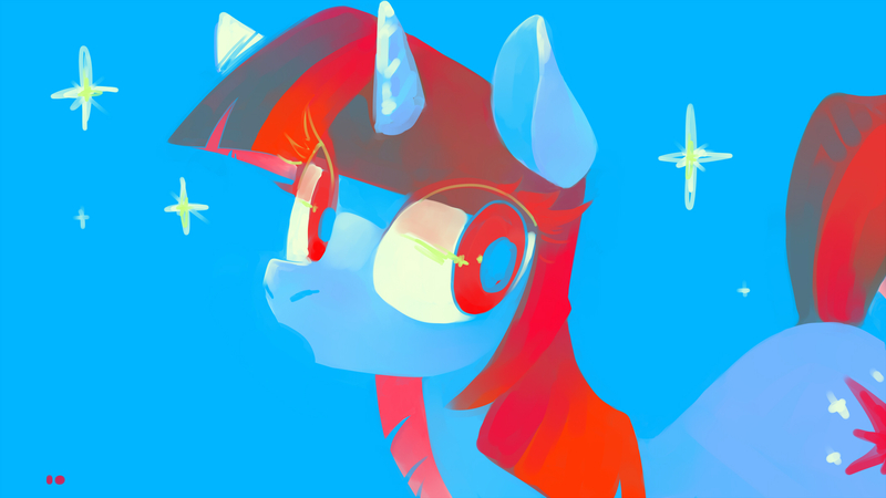 Size: 2133x1200 | Tagged: artist:iopichio, derpibooru import, limited palette, safe, solo, twilight sparkle, wallpaper