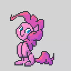 Size: 640x640 | Tagged: safe, artist:mooph, derpibooru import, pinkie pie, earth pony, pony, pixel art, simple background, sitting, solo