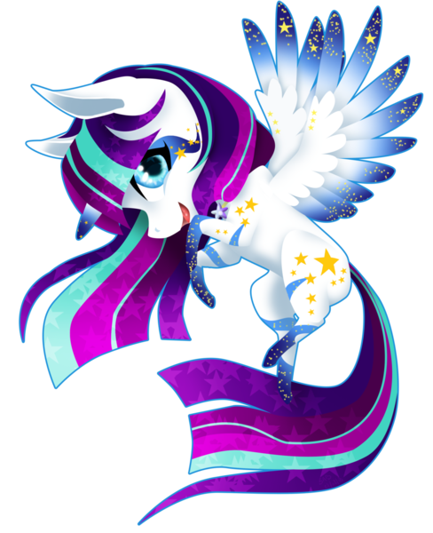 Size: 1024x1260 | Tagged: safe, artist:oneiria-fylakas, derpibooru import, oc, oc:twily star, unofficial characters only, alicorn, pony, chibi, colored wings, colored wingtips, female, mare, simple background, solo, transparent background