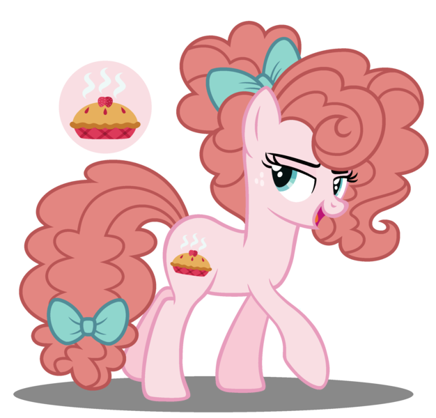 Size: 2607x2499 | Tagged: safe, artist:strawberry-spritz, derpibooru import, oc, oc:rhubarb pie, unofficial characters only, earth pony, pony, alternate universe, bow, female, hair bow, high res, magical lesbian spawn, mare, offspring, parent swap au, parent:cloudy quartz, parent:pear butter, simple background, solo, tail bow, transparent background