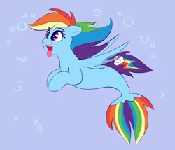 Size: 1560x1337 | Tagged: safe, artist:graphene, derpibooru import, rainbow dash, seapony (g4), my little pony: the movie, cute, dashabetes, female, hnnng, mare, multicolored hair, rainbow dash day, seaponified, seapony rainbow dash, smiling, solo, species swap, tongue out