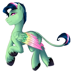 Size: 1410x1415 | Tagged: safe, artist:coremint, derpibooru import, oc, oc:lotus laurel, unofficial characters only, pegasus, pony, colored wings, male, multicolored wings, simple background, solo, stallion, transparent background